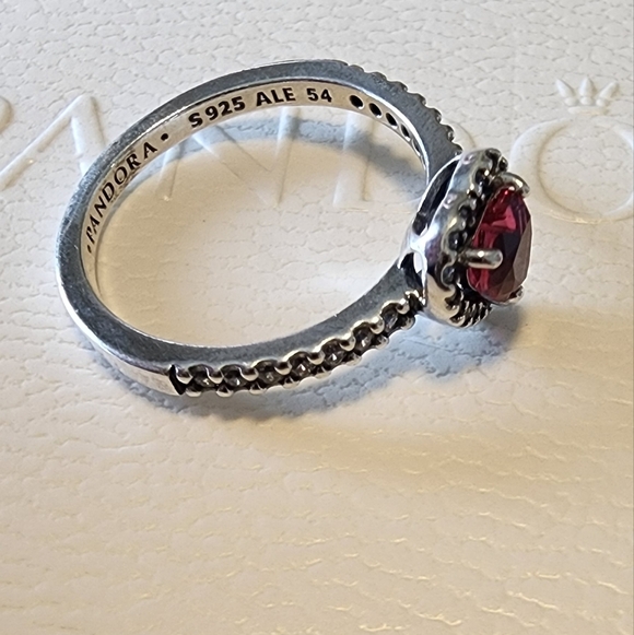 Pandora Elevated Red Heart Ring size 54 - Picture 7 of 10